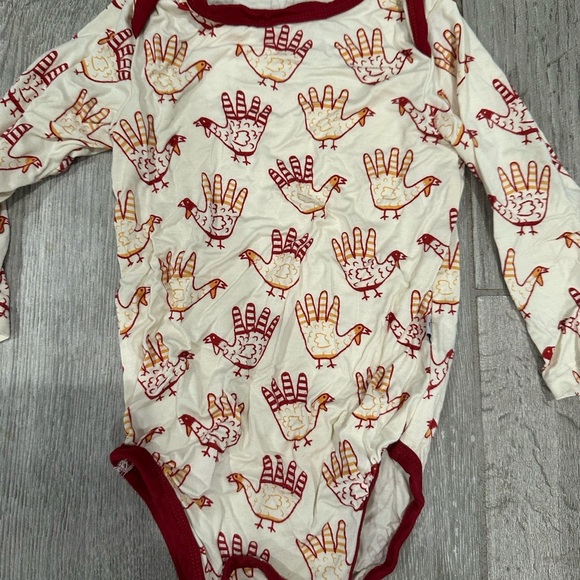 Coconut Pops Other - Thanksgiving Handprint Turkey Bamboo Bodysuit Onesie